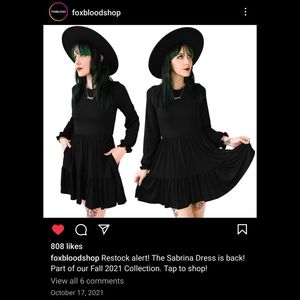 Foxblood Sabrina dress 2x